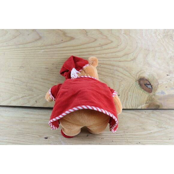 Disney Plush Winnie the Pooh Plush Lot of 3 Vintage, Minnie Piglet Beige Red - Picture 4 of 11